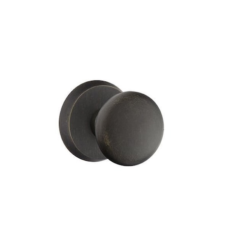 Emtek Winchester Knob 2-3/8 in Backset Privacy w/Style No 2 Rose for 1-3/8 in to 2 in Door Medium Bronze 7206WCMB